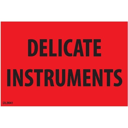 Decker Tape Products Label, DL3641 , DELICATE INSTRUMENTS , 2" X 3" DL3641